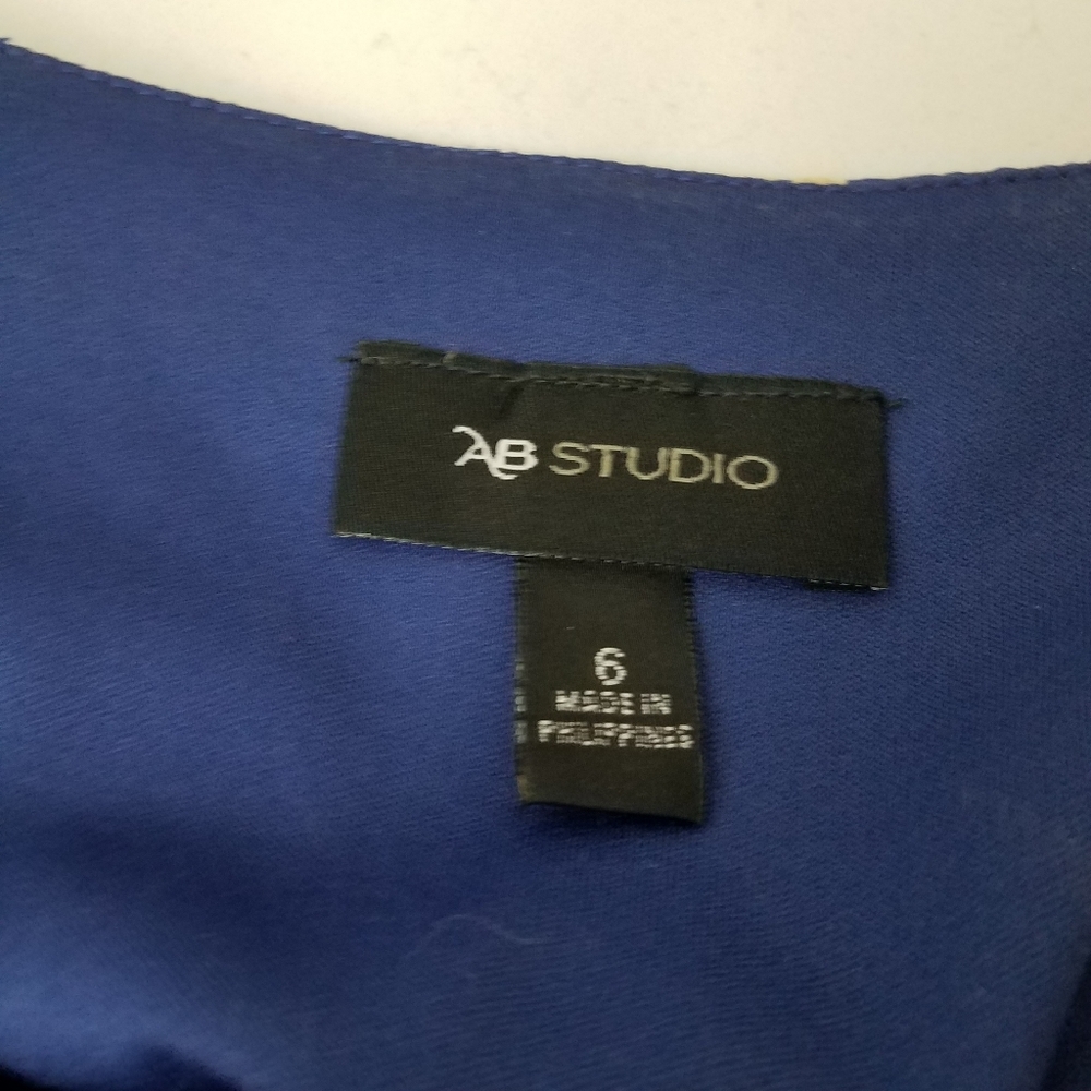 AB Studio Geometric Flutter Dress with Pockets 6 - Picture 11 of 14